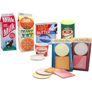imageMelissa ampamp Doug Fridge Fillers Grocery Play Food Cartons 8 Pieces Wooden Toy Groceries Pretend Play Food Kitchen Accessories for Kids Ages 3  FSC Certified