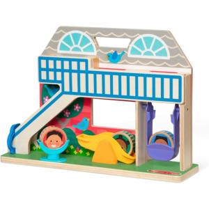 imageMelissa ampamp Doug GO Tots Wooden Schoolyard Tumble with 4 Disks  FSC Certified