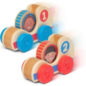 imageMelissa ampamp Doug GO Tots Wooden Star Cars 2 Cars 2 Disks Stacking Toys for Infants Hand Push Vehicles Wooden Car Toys for Toddlers Ages 1  FSCCertifiedRace Cars