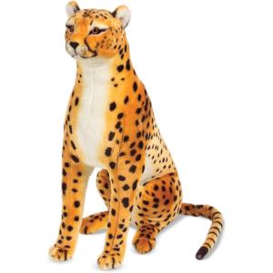 imageMelissa ampamp Doug Giant Cheetah  Lifelike Stuffed Animal Stands Nearly 3 Feet Tall