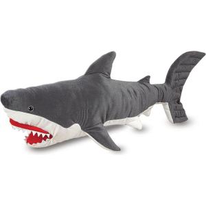 imageMelissa ampamp Doug Giant Shark  Lifelike Stuffed Animal Over 3 feet Long