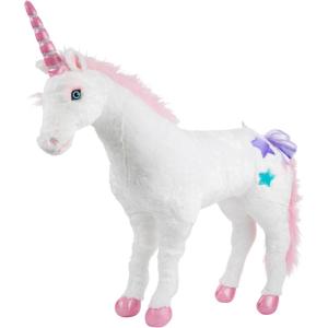 imageMelissa ampamp Doug Giant Unicorn  Lifelike Stuffed Animal Over 2 feet Tall