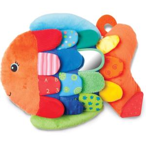 imageMelissa ampamp Doug Ks Kids Flip Fish Stuffed Animal Soft Baby Book MultiTextured Squeaking ampamp Crinkling Infant Sensory Toys for Babies with Baby Mirror Tummy Time Toys for Infants Ages 09 Months