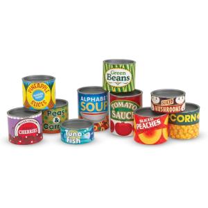 imageMelissa ampamp Doug Lets Play House 10 Grocery Cans with Removable Lids Toy Food ampamp Play Kitchen Accessories Preschool Learning Toys for Girls ampamp Boys 3