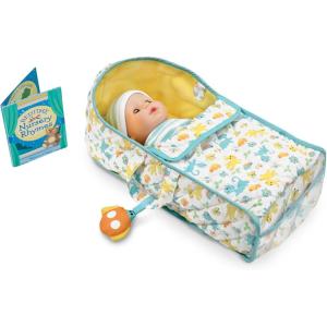 imageMelissa ampamp Doug Mine to Love Bassinet Play Set Portable Carrier for Dolls with Crinkle Toy Nursery Rhyme Book