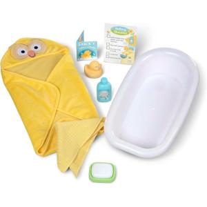 imageMelissa ampamp Doug Mine to Love Deluxe Baby Care Play Set 48 Pieces  Doll  Accessories to Feed Bathe Change and Cuddle