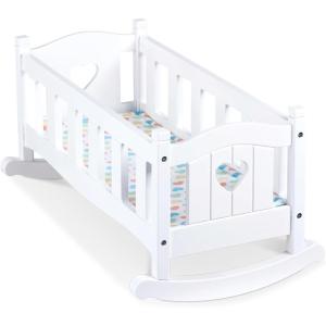 imageMelissa ampamp Doug Mine to Love Wooden Play Cradle for Dolls Stuffed Animals  White 102H x 188W x 207L Assembled