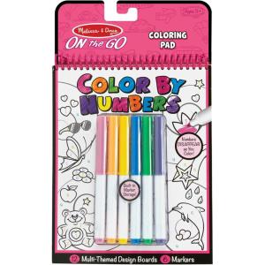 imageMelissa ampamp Doug On The Go Color by Numbers Kids Design Board  Unicorns Ballet Kittens and MoreUnicorns  Ballet  Kittens  and More