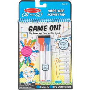 imageMelissa ampamp Doug On The Go Game On Reusable Games WipeOff Activity Pad Reusable Travel Toy with 2 DryErase Markers  FSC Certified