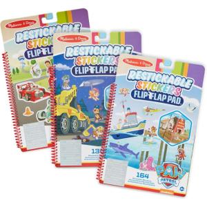 imageMelissa ampamp Doug PAW Patrol Restickable Stickers FlipFlap Pad 3Pack  Classic Missions Adventure Bay Ultimate RescueStickers