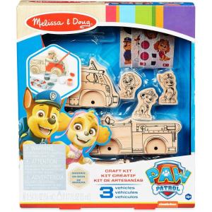 imageMelissa ampamp Doug PAW Patrol Wooden Vehicles Craft Kit  3 Decorate Your Own Vehicles 3 Play Figures