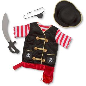 imageMelissa ampamp Doug Pirate Role Play Costume DressUp Set With Hat Sword and Eye PatchFrustrationfree Packaging