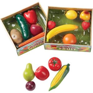 imageMelissa ampamp Doug PlayTime Produce Fruit 9 pcs and Vegetables 7 pcs Realistic Play Food