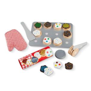 imageMelissa ampamp Doug Slice and Bake Cookies Wooden Play Food Set with Toppings Pretend Cookies and Baking Sheet Wooden Play Food Set Toy Baking for Kids Ages 3
