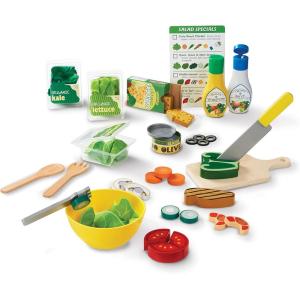 imageMelissa ampamp Doug Slice and Toss Salad Play Food Set  52 Wooden and Felt Pieces