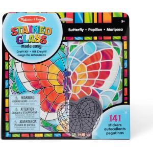 imageMelissa ampamp Doug Stained Glass Made Easy Activity Kit Butterfly  140 Stickers