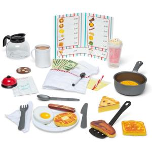 imageMelissa ampamp Doug Star Diner Restaurant 41Piece Play Set with Toy Food Cookware ampamp Play Kitchen Accessories Preschool Learning Toys for Girls ampamp Boys 3Star Diner Restaurant Play Set