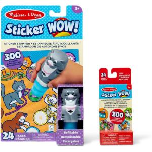 imageMelissa ampamp Doug Sticker Wow 24Page Activity Pad and Sticker Stamper 300 Stickers Arts and Crafts Fidget Toy Collectible Character  Dog  for Kids Ages 3  FSC CertifiedCat