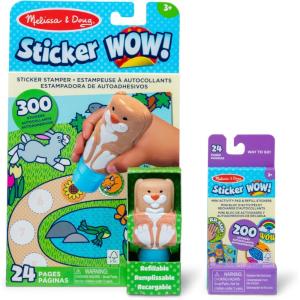 imageMelissa ampamp Doug Sticker Wow 24Page Activity Pad and Sticker Stamper 300 Stickers Arts and Crafts Fidget Toy Collectible Character  Dog  for Kids Ages 3  FSC CertifiedBunny