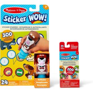 imageMelissa ampamp Doug Sticker Wow 24Page Activity Pad and Sticker Stamper 300 Stickers Arts and Crafts Fidget Toy Collectible Character  Dog  for Kids Ages 3  FSC CertifiedDog