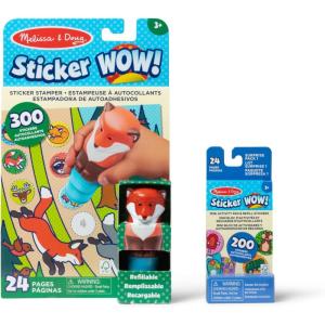 imageMelissa ampamp Doug Sticker Wow 24Page Activity Pad and Sticker Stamper 300 Stickers Arts and Crafts Fidget Toy Collectible Character  Tiger  for Kids Ages 3  FSC CertifiedFox
