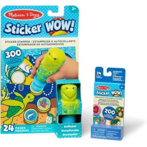 imageMelissa ampamp Doug Sticker Wow 24Page Activity Pad and Sticker Stamper 300 Stickers Arts and Crafts Fidget Toy Collectible Character  Tiger  for Kids Ages 3  FSC CertifiedSea Turtle