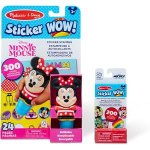 imageMelissa ampamp Doug Sticker Wow Disney Minnie Mouse Bundle 24Page Activity Book Refillable Sticker Stamper Mini Pad 500 Stickers Arts and Crafts for Kids Ages 3Minnie Mouse Bundle