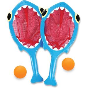imageMelissa ampamp Doug Sunny Patch Spark Shark Toss and Catch Net Pool Game with 2 Balls
