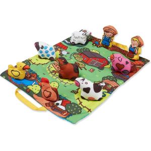 imageMelissa ampamp Doug TakeAlong Farm Baby and Toddler Play Mat 1925 x 145 inches With 9 Animals  Folds To Be Convenient Storage Bag for Travel