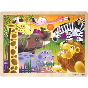 imageMelissa ampamp Doug Under The Sea Ocean Animals Wooden Jigsaw Puzzle with Storage Tray 24 pcsAfrican Plains Safari