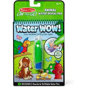 imageMelissa ampamp Doug Water Wow Mess Free Coloring Book Reusable WaterReveal Activity Pad On The Farm Travel Toys Party Favors for Toddlers ampamp Kids Ages 3Animals