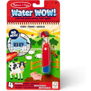 imageMelissa ampamp Doug Water Wow Mess Free Coloring Book Reusable WaterReveal Activity Pad On The Farm Travel Toys Party Favors for Toddlers ampamp Kids Ages 3Farm