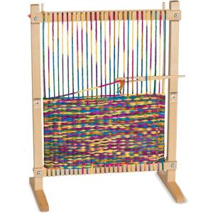 imageMelissa ampamp Doug Wooden MultiCraft Weaving Loom ExtraLarge Frame 2275 x 165 inchesFrustrationFree Packaging