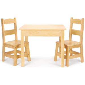 imageMelissa ampamp Doug Wooden Table ampamp ChairsGray Kids Furniture  GreyBlonde