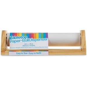 imageMelissa ampamp Doug Wooden Tabletop Paper Roll Dispenser With White Bond Paper 12 inches x 75 feet Drawing For Kids Art Craft Roll For KidsPaper Roll Dispenser