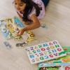 imageMelissa ampamp Doug Wooden Peg Puzzle 6 Pack Numbers Letters Animals Vehicles