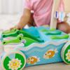 imageMelissa ampamp Doug First Play Chomp and Clack Alligator Wooden Push Toy and Activity WalkerChomp  Clack Alligator