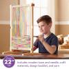 imageMelissa ampamp Doug Wooden MultiCraft Weaving Loom ExtraLarge Frame 2275 x 165 inches