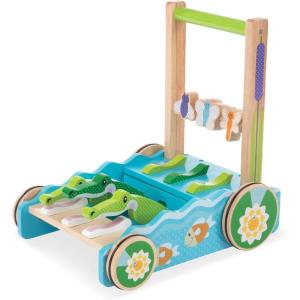 imageMelissa ampamp Doug First Play Chomp and Clack Alligator Wooden Push Toy and Activity WalkerChomp  Clack Alligator