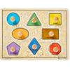 imageMelissa ampamp Doug Deluxe Jumbo Knob Wooden Puzzle  Geometric Shapes 8 pcs