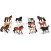 imageMelissa ampamp Doug Pasture Pals  12 Collectible Horses with Wooden BarnShaped CrateEnglish Only