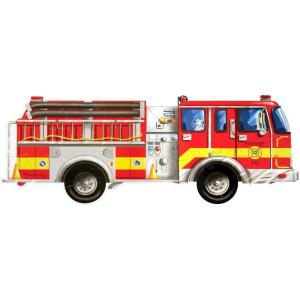 imageMelissa ampamp Doug Fire Truck Jumbo Jigsaw Floor Puzzle 24 pcs 4 feet Long  FSC Certified