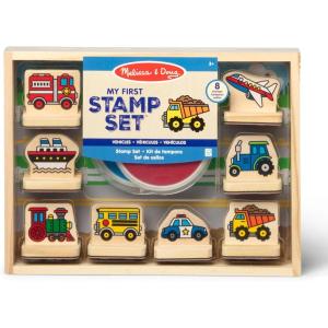 imageMelissa ampamp Doug My First Wooden Stamp Set  Vehicles Kids Art Projects Stamps with Washable Ink Vehicle Toys for Kids Ages 4Vehicles