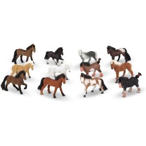 imageMelissa ampamp Doug Pasture Pals  12 Collectible Horses with Wooden BarnShaped CrateOnline Version