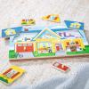 imageMelissa ampamp Doug Around The House Sound Puzzle  Wooden Peg Puzzle 8 pcs