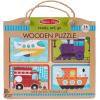 imageMelissa ampamp Doug Natural Play Wooden Puzzle Ready Set Go Four 4Piece Vehicle Puzzles
