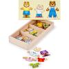 imageMelissa ampamp Doug Wooden Bear Family DressUp Puzzle 45 Pieces Mix and Match Outfits Sorting ampamp Matching Toy with Storage Case Educational Puzzle for Toddlers Ages 3