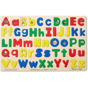 imageMelissa ampamp Doug Upper ampamp Lower Case Alphabet Letters Wooden Puzzle  52 Pieces