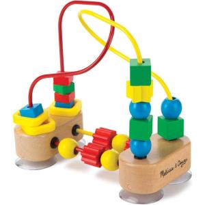 imageMelissa ampamp Doug First Bead Maze  Wooden Educational Baby Toy with Suction Cups for Floor High Chair or Toddler Table Toddler Toys for Girls ampamp Boys Ages 1Standard